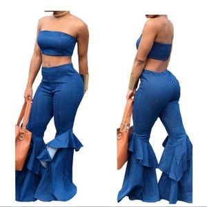 Denim Two Piece Set